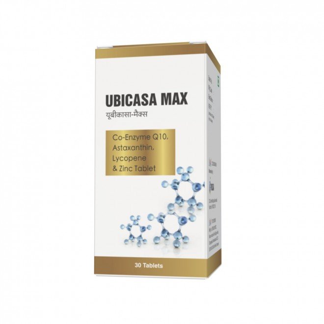 UBICASA MAX coq10 Supplement, coenzyme q10, Astaxanthin, Lycopene & Zinc Tablet